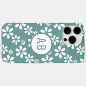 Monogram Modern Meisje Bloemen Patroon Gepersonali Case-Mate iPhone Case (Achterkant (horizontaal))