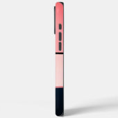 Monogram Modern Meisjesachtig Chic Roze Zwart Stre Case-Mate iPhone Case (Achterkant / Links)