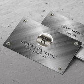 Monogram modern metaal bouwstaal visitekaartje