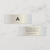 Monogram Modern Metallic Lux Mini Visitekaartje (Voorkant / Achterkant)