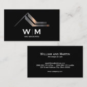 Monogram | Modern Metallic Vastgoedlogo Visitekaartje (Voorkant / Achterkant)