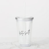 Monogram Modern minimaal handgeschreven script Acryl Drinkbeker (Voorkant)