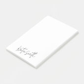 Monogram Modern minimaal handgeschreven script Post-it® Notes (Schuin)