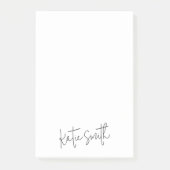 Monogram Modern minimaal handgeschreven script Post-it® Notes (Voorkant)