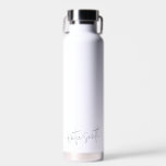 Monogram Modern minimaal handgeschreven script Waterfles<br><div class="desc">Een handgeschreven monogramontwerp in een elegante stijl in zwarte informele casual scripttypografie. De tekst kan eenvoudig worden aangepast voor een ontwerp dat net zo uniek is als jij!</div>