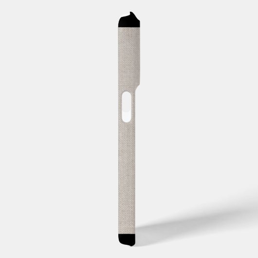 Monogram | Modern Minimal Linen Look Initiaal Naam Case-Mate iPhone Case (Achterkant / Rechts)