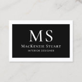 Monogram Modern Minimal Simple Bold Visitekaartje (Voorkant)