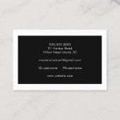 Monogram Modern Minimal Simple Bold Visitekaartje (Achterkant)