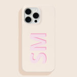 Monogram Modern minimalist iPhone 15 Pro Max Hoesje<br><div class="desc">Eenvoudig Modern Monogram Telefoonhoesje. Creëer uw eigen gepersonaliseerde iPhone Case met aangepaste initiaal naam.</div>