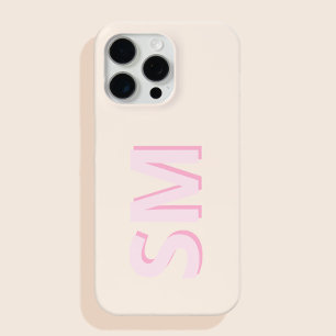 Monogram Modern minimalist iPhone 15 Pro Max Hoesje