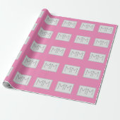 Monogram Modern Minimalist Name Initialen Cadeaupapier (Uitgerold)