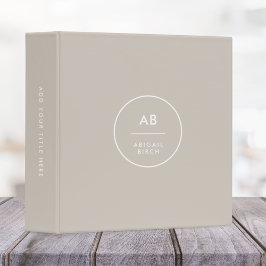 Monogram Modern Minimalist Natural Taupe 1 1/2" Multomap