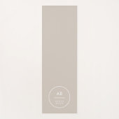 Monogram Modern Minimalist Natural Taupe Yogamat (Voorkant)