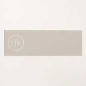 Monogram Modern Minimalist Natural Taupe Yogamat (Voorkant (horizontaal))