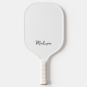 Monogram Modern Minimalist White Pickleball Paddle (Voorkant)