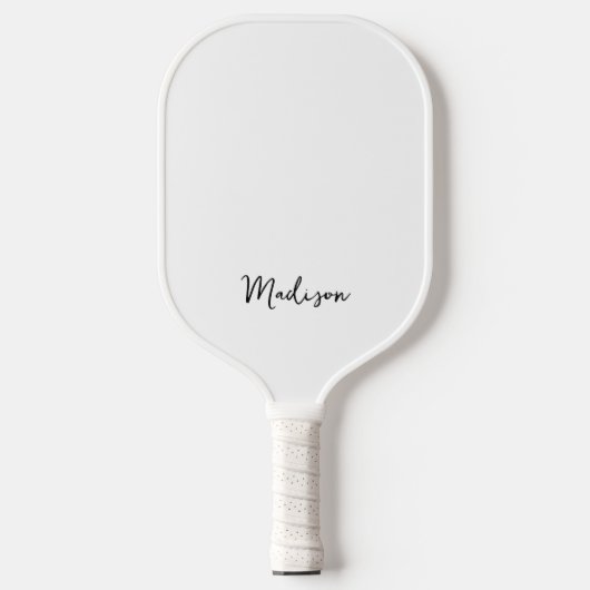 Monogram Modern Minimalist White Pickleball Paddle (Voorkant)
