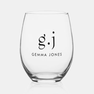 Monogram Modern minimalist Wijnglas Zonder Voet