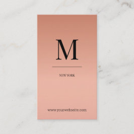 Monogram modern minimalistic rose´gold Monogramm Visitekaartje
