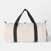 Monogram Modern Minimalistisch Blush Roze Goud Scr Plunjezak (Voorkant)