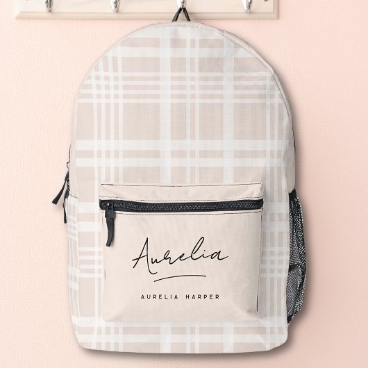 Monogram Modern Minimalistisch Blush Roze Script G Bedrukte Rugzak