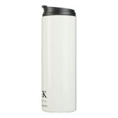 Monogram Modern Minimalistisch Chic Eenvoudig Ivoo Thermosbeker (Geroteerd rechts)