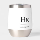 Monogram Modern Minimalistisch Chic Monogrammed Wi (Voorkant)