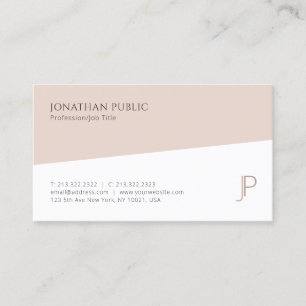 Monogram Modern Minimalistisch Chic Plain Professi Visitekaartje
