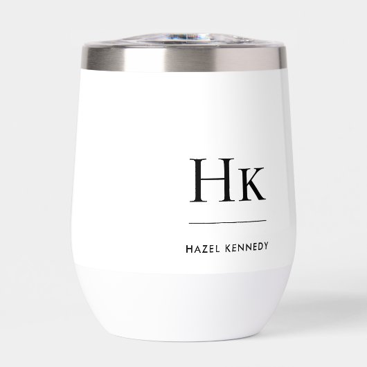 Monogram Modern Minimalistisch Eenvoudig Elegant W (Voorkant)