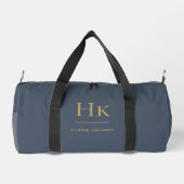 Monogram modern minimalistisch marinegoud plunjezak (Achterkant)