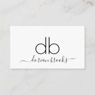 Monogram Modern Minimalistisch Professioneel Bedri Visitekaartje