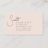 Monogram Modern Minimalistisch Professioneel Peach Visitekaartje (Achterkant)