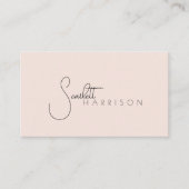 Monogram Modern Minimalistisch Professioneel Peach Visitekaartje (Voorkant)