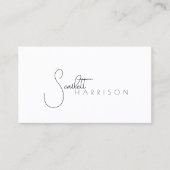 Monogram Modern Minimalistisch Professioneel Stoff Visitekaartje (Voorkant)