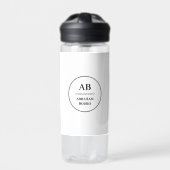 Monogram Modern Minimalistisch Schoon Eenvoudig St Waterfles (Voorkant)