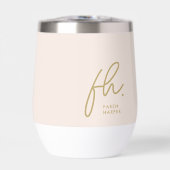 Monogram Modern Minimalistisch Script Blush Pink G (Voorkant)