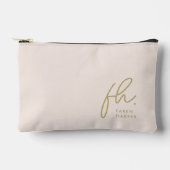Monogram Modern Minimalistisch Script Blush Pink G Etui (Voorkant)