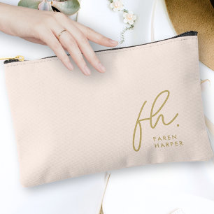 Monogram Modern Minimalistisch Script Blush Pink G Etui