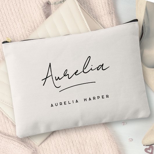 Monogram Modern Minimalistisch Script Eenvoudig Ch Etui