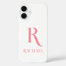 Monogram Modern Minimalistisch Stijlvol Roze