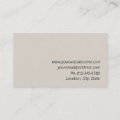 Monogram modern minimalistisch tan Visitekaartje (Achterkant)