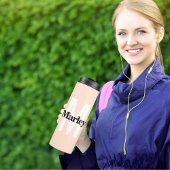 Monogram Modern Minimalistisch Vet Schattige Initi Thermosbeker