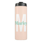 Monogram Modern Minimalistisch Vet Schattige Initi Thermosbeker (Voorkant)