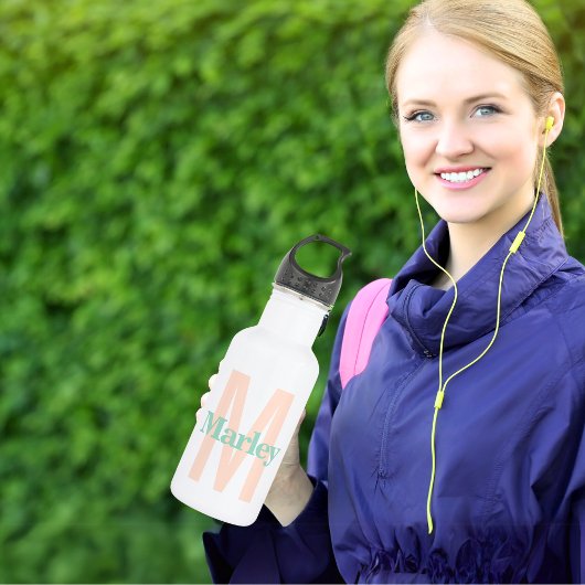 Monogram Modern Minimalistisch Vet Schattige Initi Waterfles