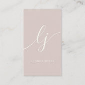 Monogram modern minimalistisch vrouwelijk Roos ivo Visitekaartje (Voorkant)