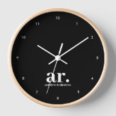 Monogram Modern minimalistisch zwart wit (Voorkant)