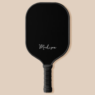 Monogram Modern minimalistisch zwart-wit Pickleball Paddle
