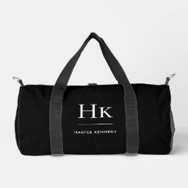 Monogram Modern Minimalistisch Zwarte Monogram Naa Plunjezak