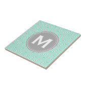 Monogram Modern Mint Grieks Zeer belangrijk Patroo Tegeltje (Zijkant)