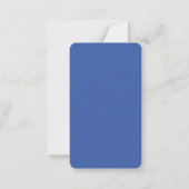 Monogram Modern Navy Blauw Typografie Notitiekaartje (Achterkant)