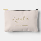 Monogram modern neutraal minimalistisch blush roze etui (Voorkant)